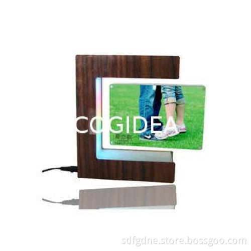 Top System Unique E Shaped Rotating Floating Photo Frame Fo